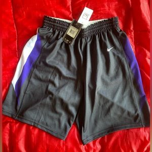Women’s Nike shorts medium black purple white basketball